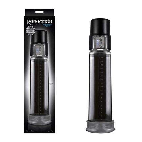 Renegade Powerhouse Pump Black USB Rechargeable Male Penis Pump Automatic